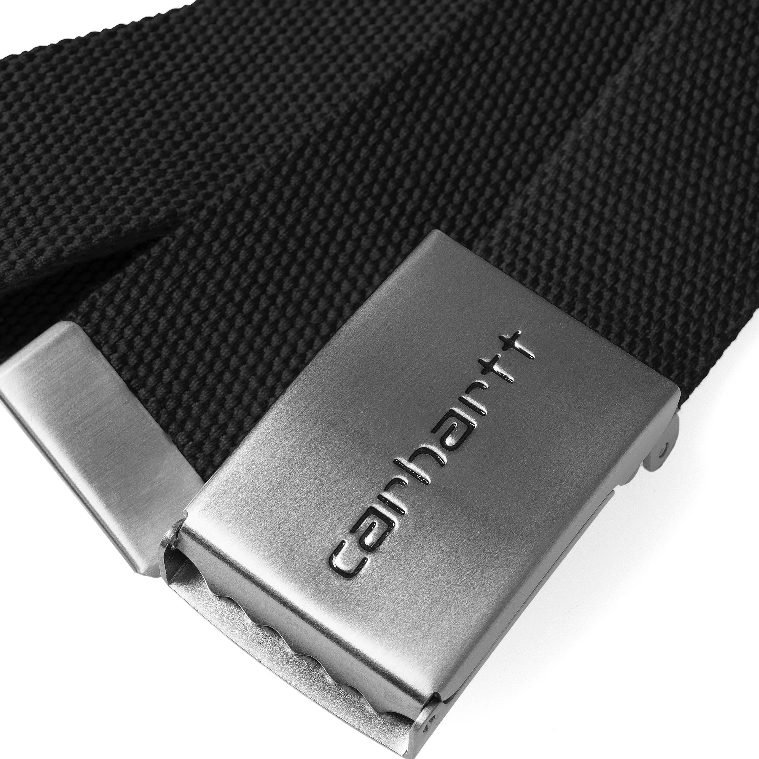 Carhartt WIP Clip Belt Chrome - Black - Image 3