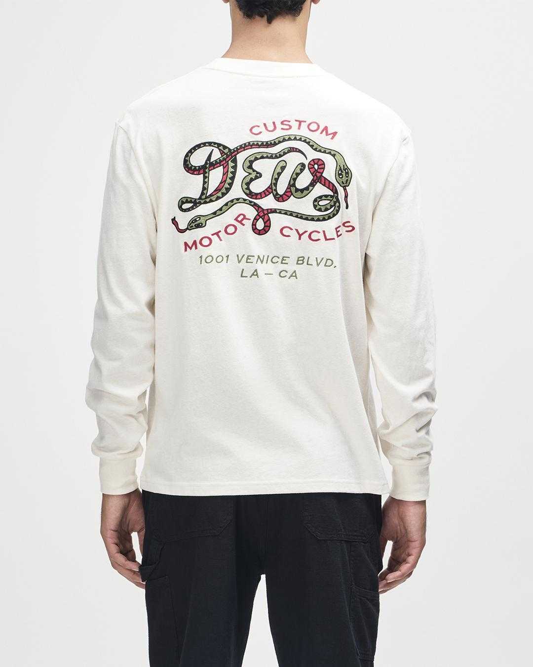 Deus Ex Machina Danger Noodle LS T-Shirt - Dirty White - Image 3