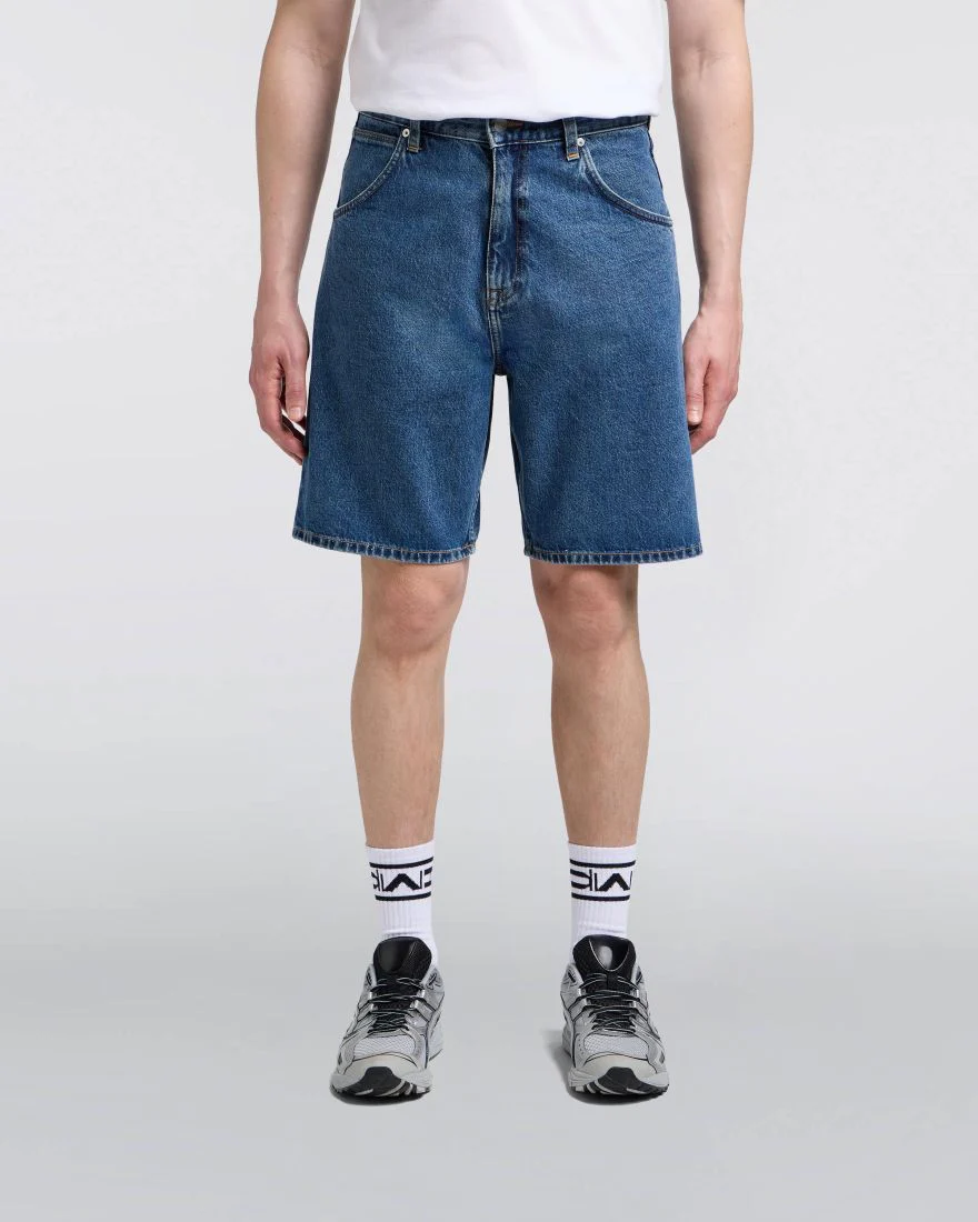 Edwin Tyrell Short Arctic Blue Denim - Blue Mid Marble Wash - Image 3