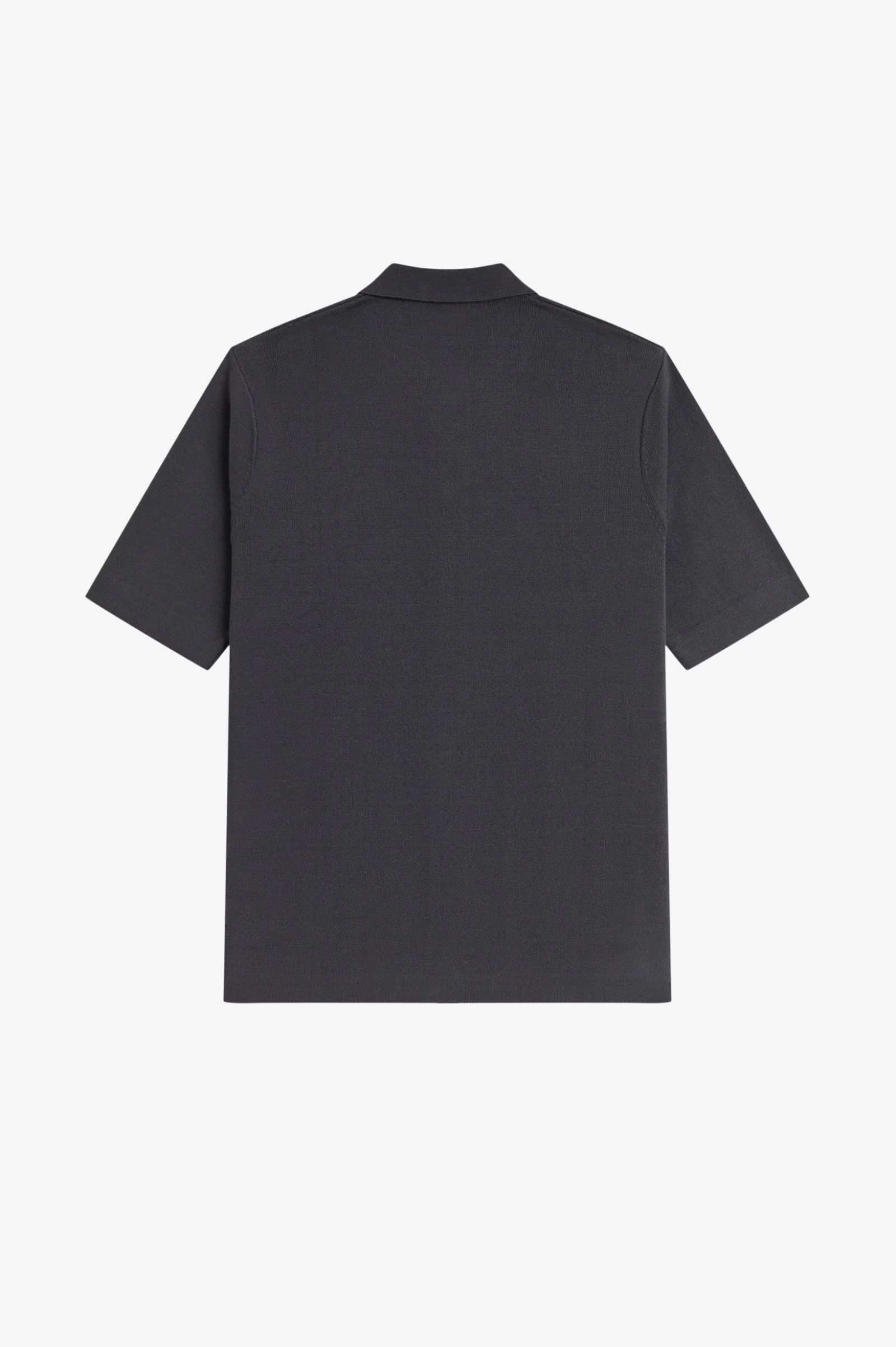 Fred Perry K2324 Tonal Vertical Stripe Knitted Shirt - Anchor Grey - Image 5