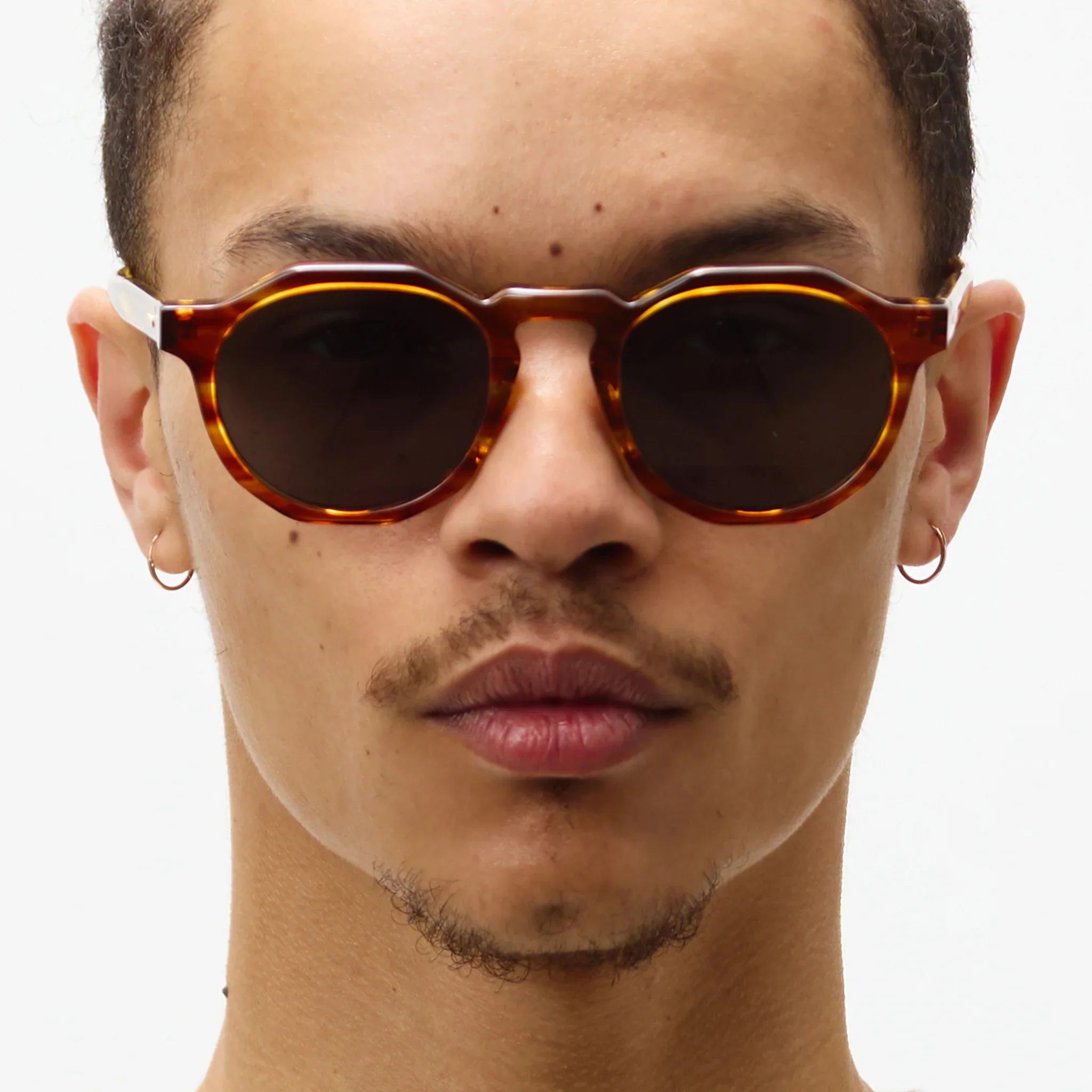 Oscar Deen Pinto Sunglasses - Havana / Olive Green Lenses - Image 3