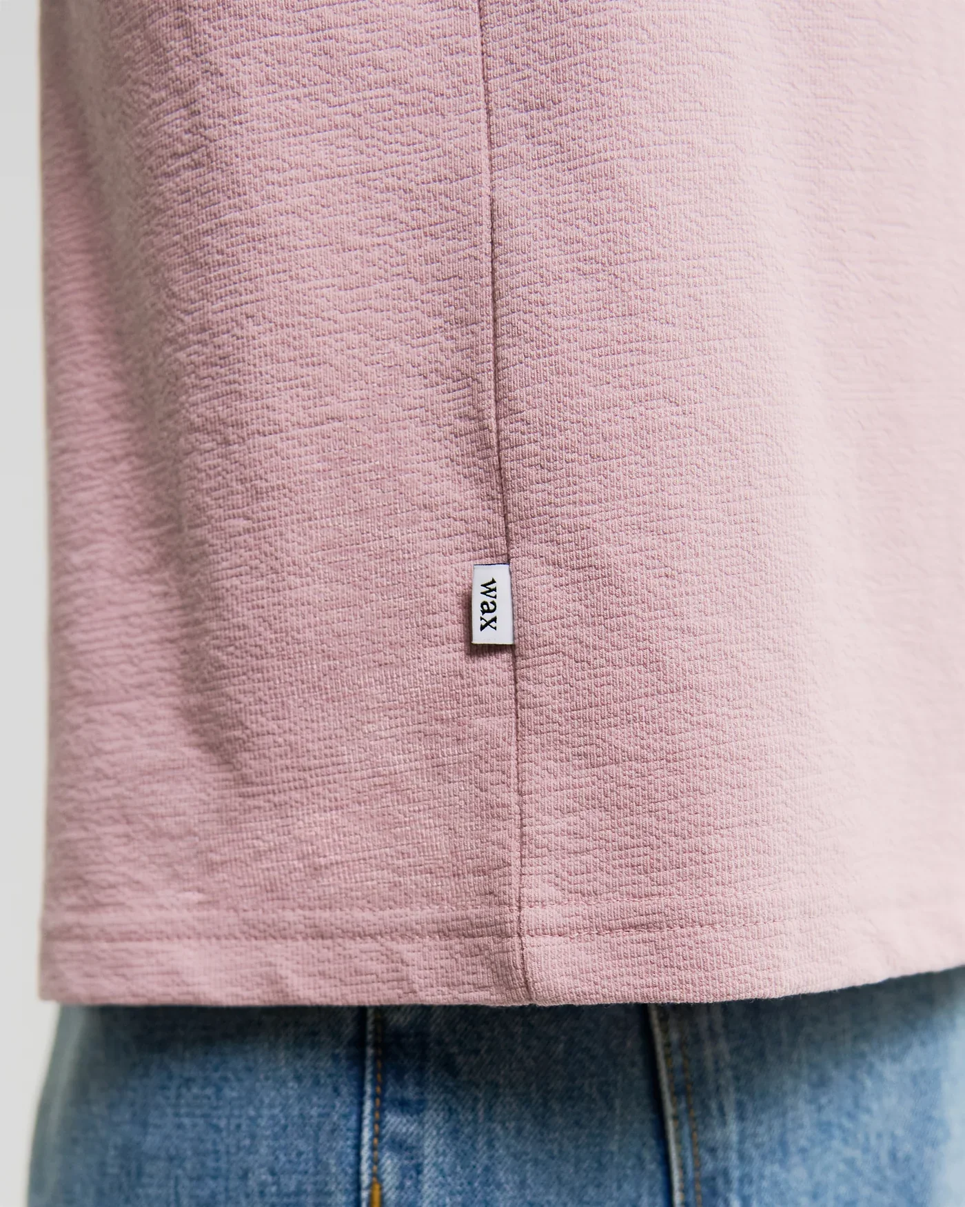 Wax London Dean Textured T-Shirt - Dusty Pink - Image 3