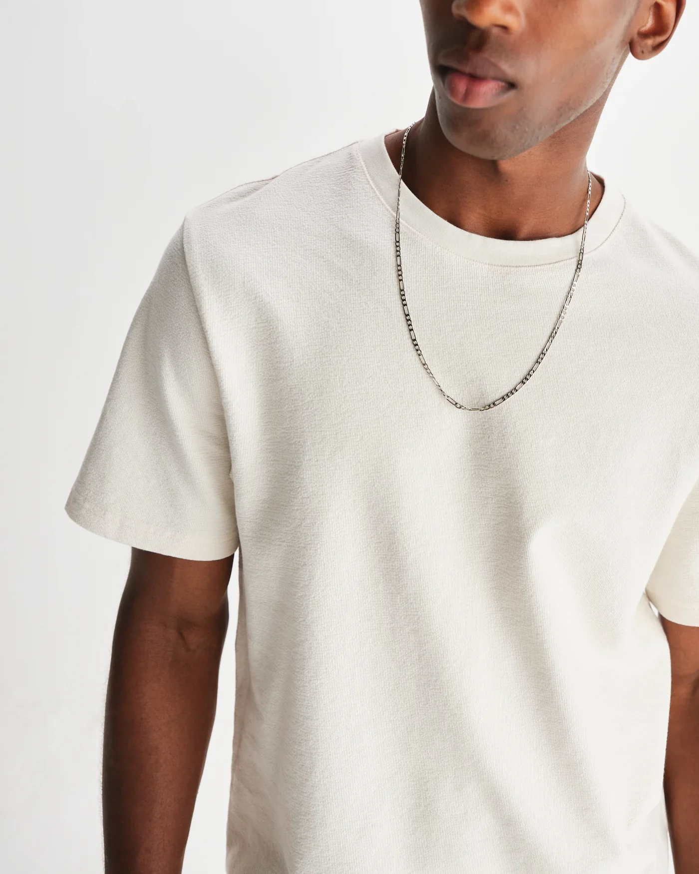 Wax London Dean Textured T-Shirt - Ecru - Image 3