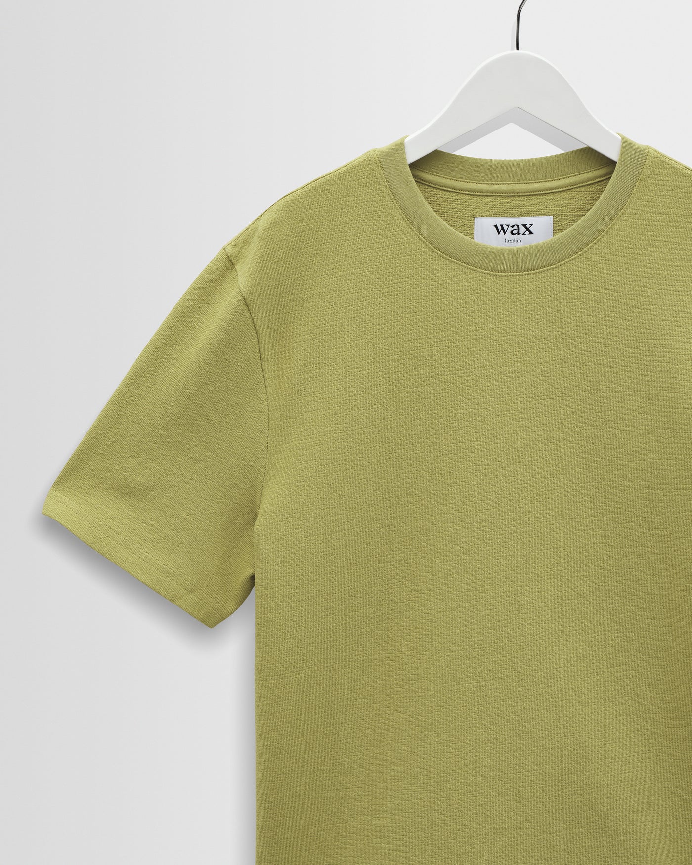 Wax London Dean Textured T-Shirt - Lime Khaki - Image 6